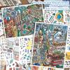 Kawaii Design 3D City Sticker DIY Design Special Economic Zone DIY Pocket Scene Festival Theme Cabin Scene Sticker Festival Gift
