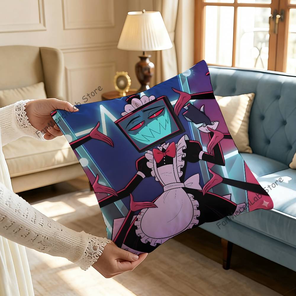 Anime HHelluva VVox Pillowcase Pillowslip Cushion Plush Boys Girls Cartoon Anime Kawaii Decoration Kids Birthday Cute Gifts