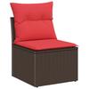 Garden Sofa Set Brown 55 x 55 x 37 cm Poly Rattan