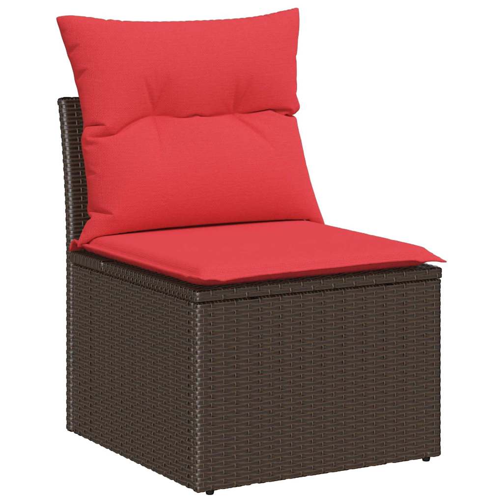 Garden Sofa Set Brown 55 x 55 x 37 cm Poly Rattan