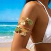 Enamel Glaze Open Arm Bangle Floral Butterfly Armband Fashion Flower Bracelet  Girls