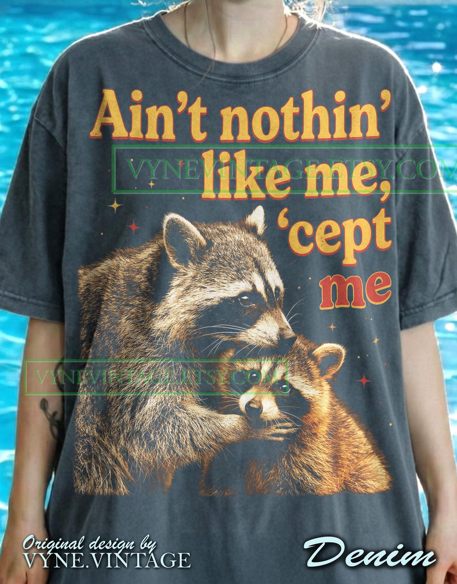 Ain T Nothin Like Me Raccoon Comfort Colors® Tshirt, Wildlife Tees, Animal Lover Sweater, Nature Retro Tanktop, 90S Vintage Marvel Art XL