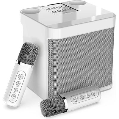 Portable Karaoke Machine with Wireless Microphones Bluetooth 5.0 Speaker Music Mp3 Player TF Card Player Home Family Singing Machine