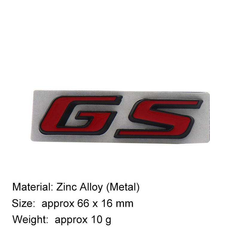 3D GS Logo Sticker Tail Bumper Badge Auto Rear Trunk Emblem Accessories