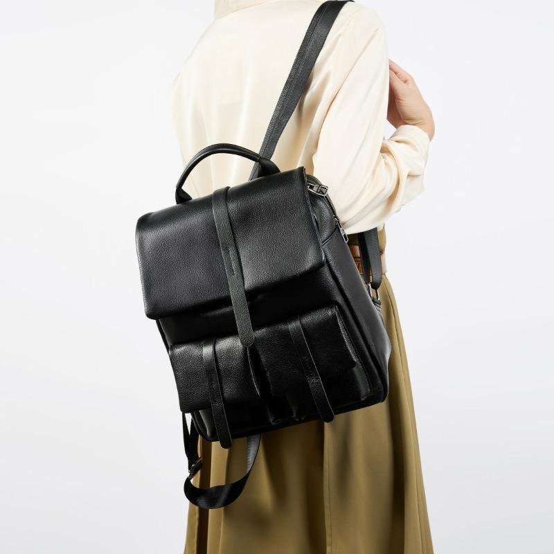 Leather backpack women's new fashion large capacity multi-functional women's backpack travel backpack bag