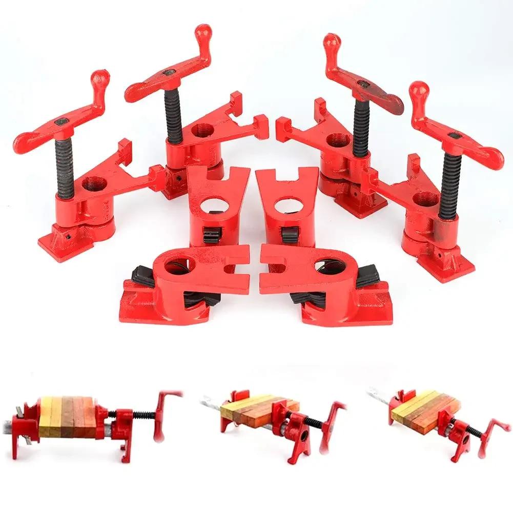26.5mm Quick Release Heavy Duty Wide Base Iron Wood Metal Clamp Set Wood Clamp 4 Set Woodworking Workbench Woodworking Workbench