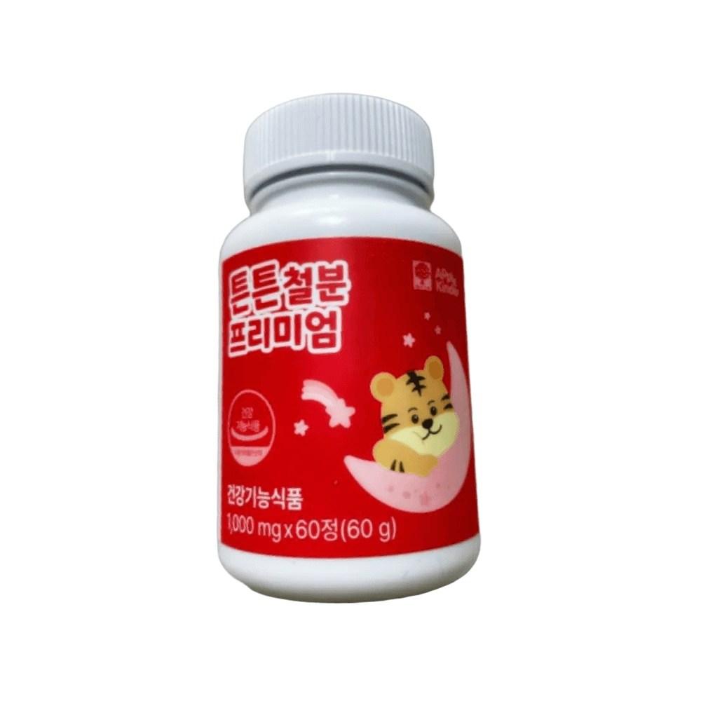 Apple Kinder Strong Iron Children's Iron Supplement Kids Toddler Chewable Nutritional Supplement 1 pcs 60 Tablets