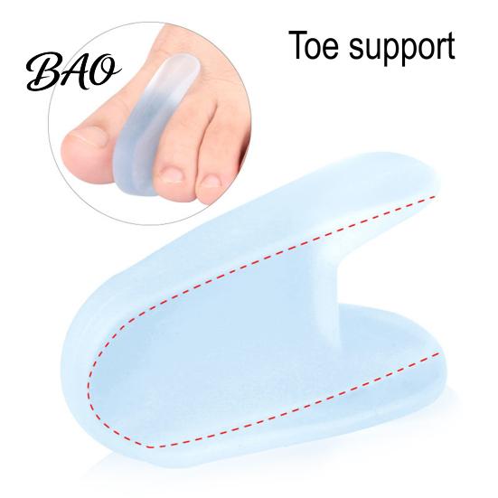 Comfortable Toe Separator 2PCS Gel Separator, Soft Flared Spreader Straightener, Ultra-Thin Non-Slip A-shaped Bunion Corrector, for Overlapping
