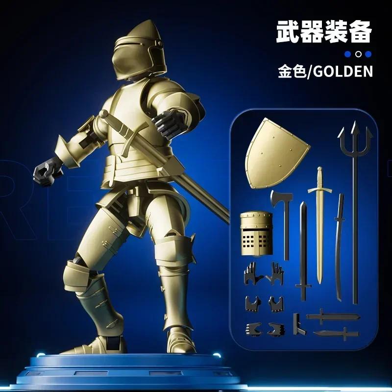 Knight Action Figures Paladin 13 Jointed Movable Shapeshift Robot 3D Printed Mannequin Character Assembl Toys Kids Gifts