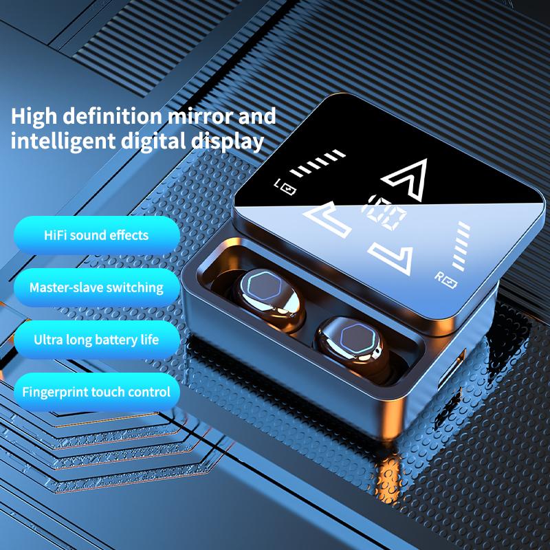 

M48pro Wireless In-Ear Bluetooth-compatible Earbuds HiFi Sound IPX7 Waterproof Headphones White