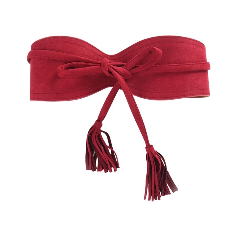 Традиционный японский пояс Премиальная полиэстеровая ткань Широкий пояс для женской юкаты Культурный наряд красный