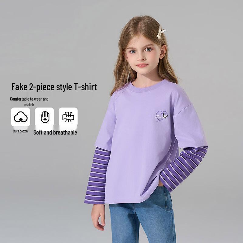 Disney Kids  Faux Two-Piece Long-Sleeve T-Shirt 130