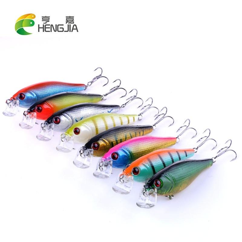 

HENGJIA, 14,6 г/0,51 унции, приманка для дайвинга, воблер с погремушками внутри, рыболовные снасти для воблера, лот 8