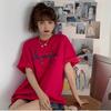Korea Women's T-shirt Fashion Short-sleeved Korean New Summer Shirt Loose Vintage Printing Round Neck Tees Baju COD