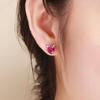 Earrings S925 Hearts Devils Crystals Zircons