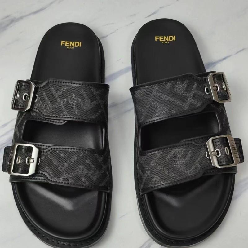 Mens Genuine Leather T-Strap Flat Slipper With Dual Buckles Non-Slip Rubber Sole Water Resistant Comfortable Daily Casual