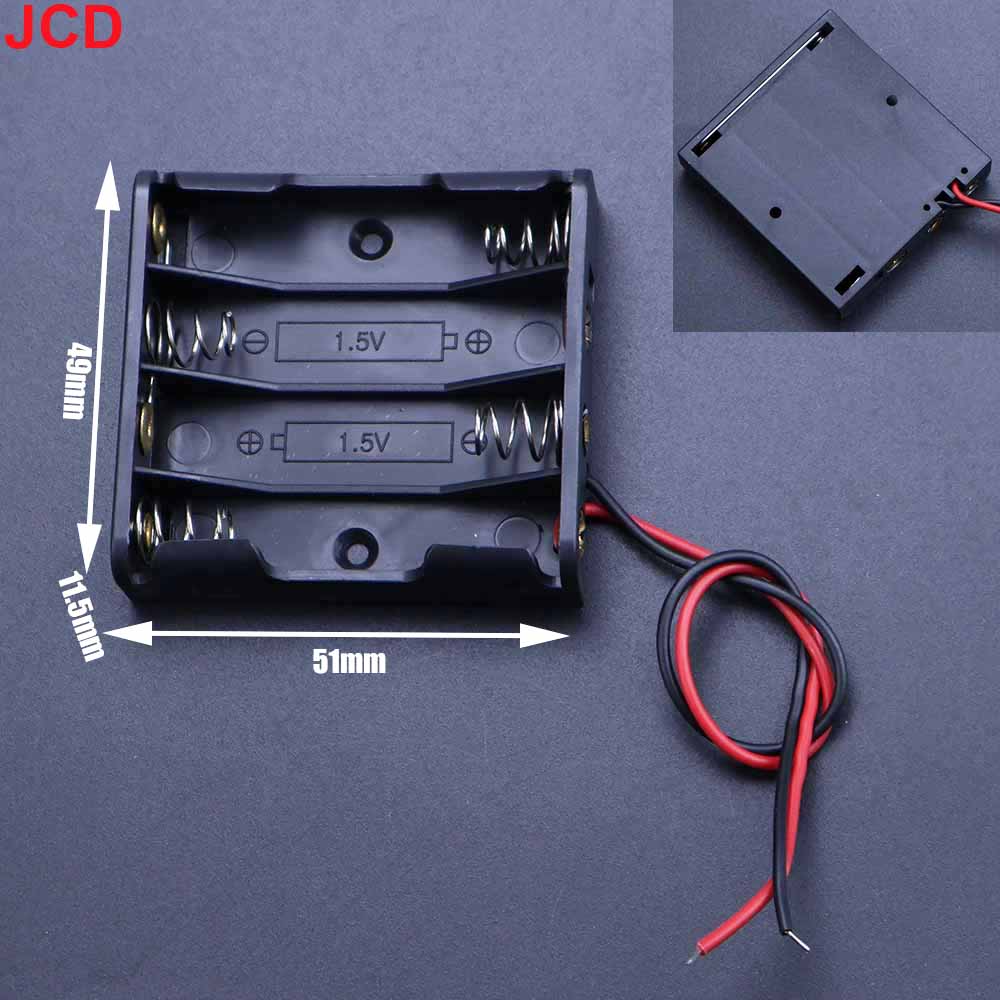 JCD 1pc AAA No.7 Battery Storage Box Enclosure Bracket Leads With 7x1/2/3/4/6/8Slot Battery Box Standard Battery Charging Cradle