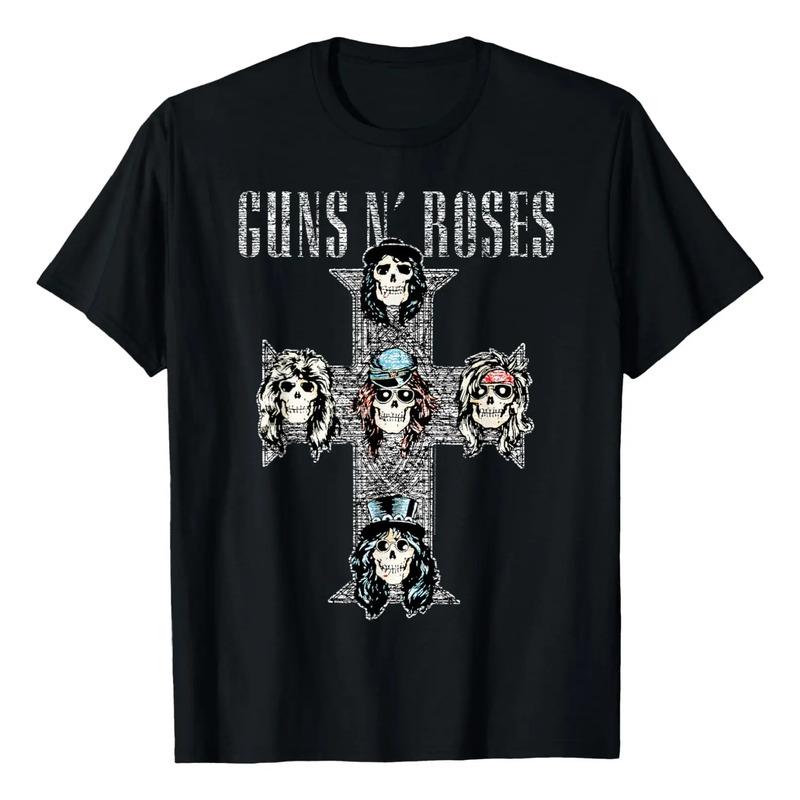 Camiseta Vintage Con Forma De Cruz Oficial De Guns N Roses S