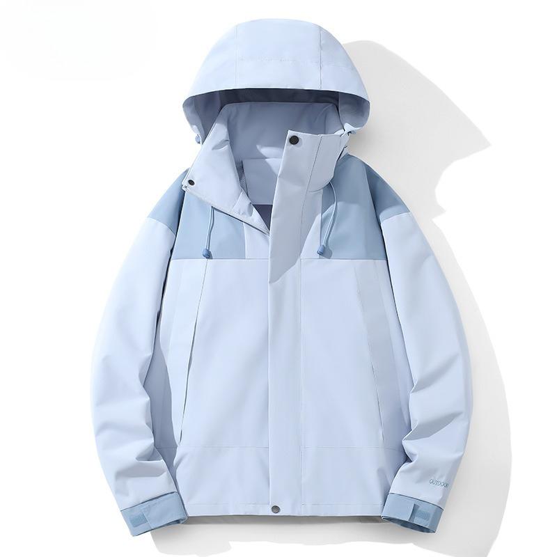 Spring New Outdoor Sports Jacket Windproof and Waterproof Mountaineering Jacket with Removable Hood