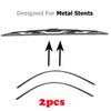 2Pc No Cutting Car Metal Wiper Blade Refill 6mm 14" 16" 22" 24" 26" Windshield Windscreen Wiper Refills Replacement Rubber Wipers Blades 3