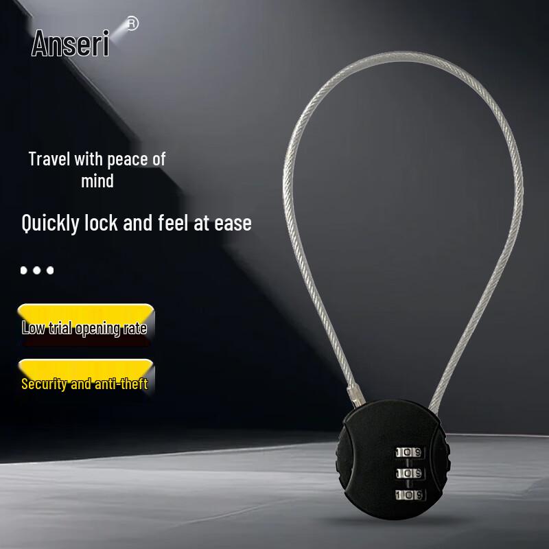 Portable Extended Steel Cable Combination Lock