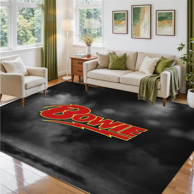 David Bowie Design Crystal Velvet Rug Soft Decorative Mat for Bedroom Entrance