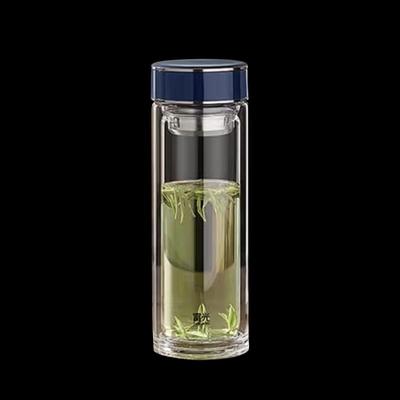 Reinforced High Borosilicate Tea Infuser Glass Cup