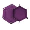 Dices Folding Tray PU Leather Velvets Holder Portable Folding Dices Rolling Tray