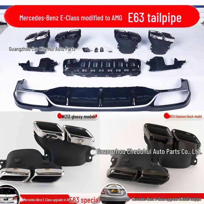 Modified Mercedes-Benz E-Class W213 AMG Brabus E63 Quad Exhaust Tailpipe