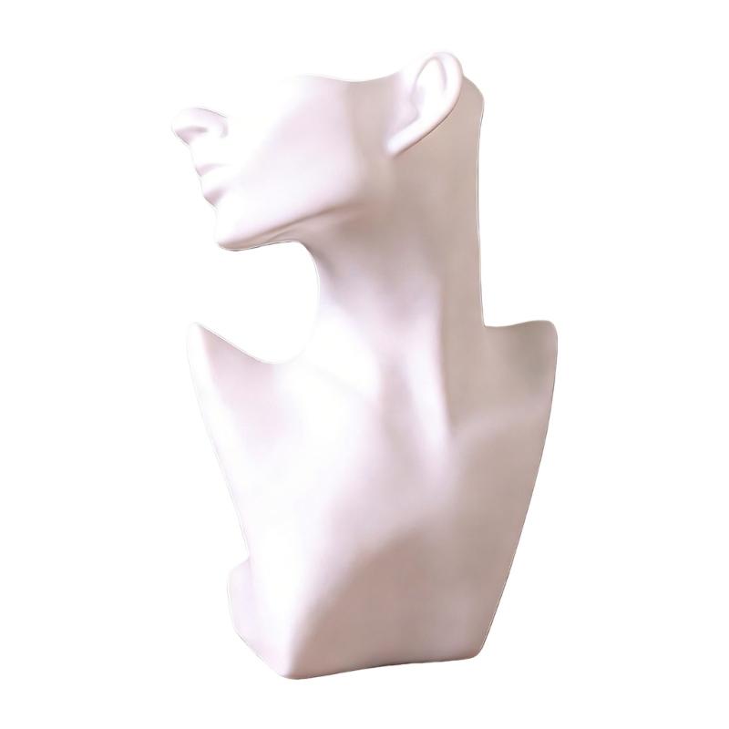 Versatile Mannequin Necklace Earring Ring Holder for Home and Shop Jewelry Presentation Featuring PVC Build