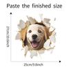 Playful Peek-a-Boo Lifelike Puppy Toilet and Wall Sticker Set Waterproof Self-Adhesive Removable Decal for Bathroom WC Decoration