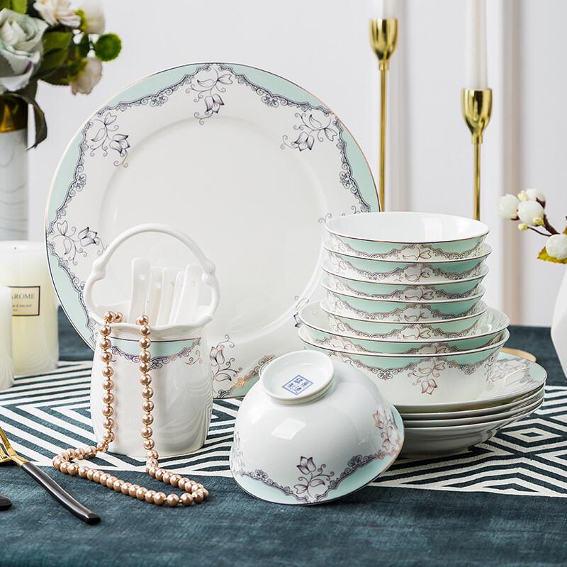 Zestaw ceramicznej zastawy stołowej Qianhua Zhike Jingdezhen