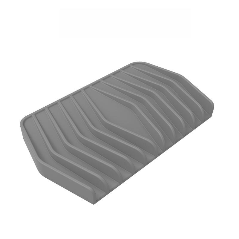 New Kitchen Bathroom Anti-slip Sink Tray Creative Washing Table Soap Tray Free Punch Drain Rack Silicone Drain Soap Box 1Pcs
