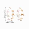 Trendy Butterfly Hoop Earrings Oil Dripping Geometry Metal Round Circle Earrings Multi-Colored Simple Statement Jewelry Women