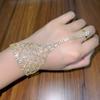 Rhinestone Tassel Ethnic Dance Accessory Multi Layer Hollow Geometric Pendant  Wedding