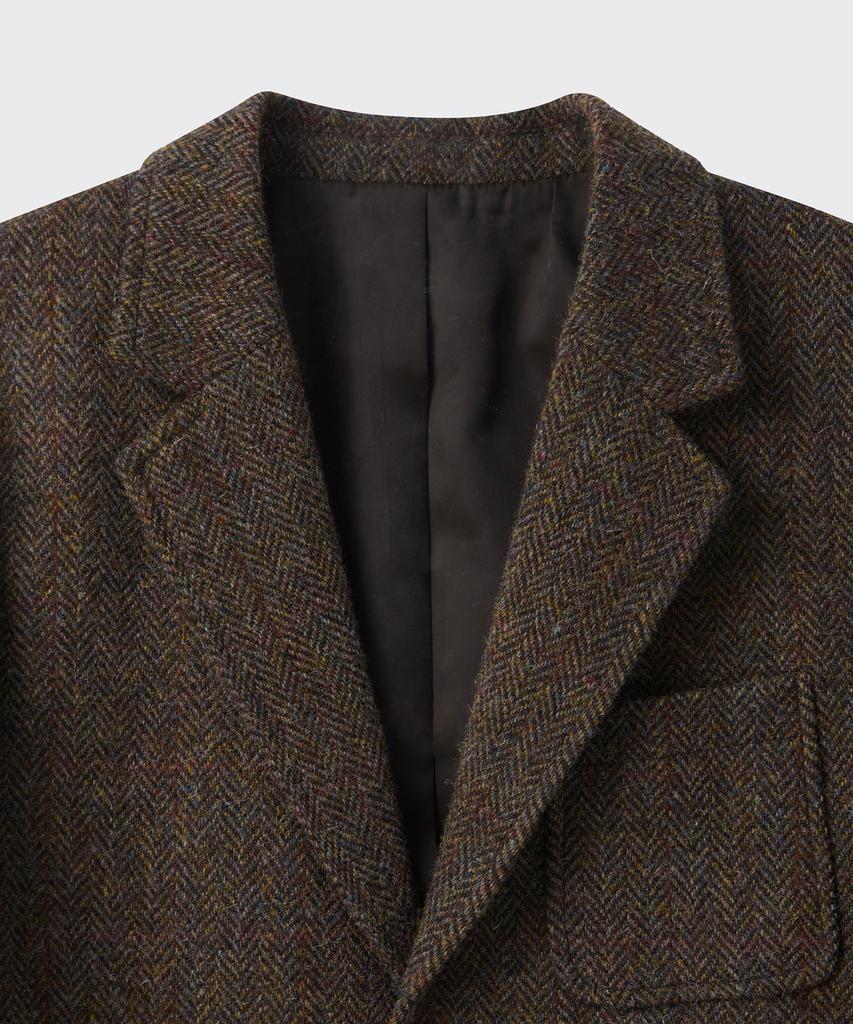 MUSINSA STANDARD [Harris Tweed] Herringbone Check Out Pocket Blazer [Brown]
