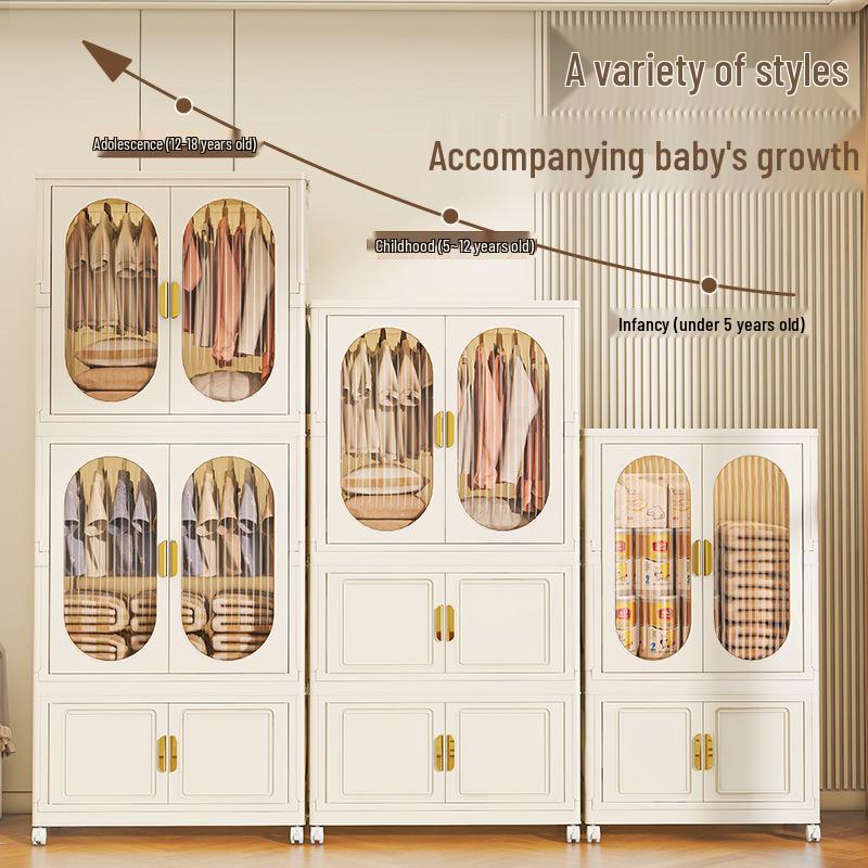 Foldable Wardrobe & Storage Organizer for Baby Clothes, Snacks, Toys, and More