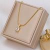Crystal Zirconia Square Diamond Necklace, Bracelet & Earrings Set in Women's Titanium Steel Clavicle Chain Jewelry