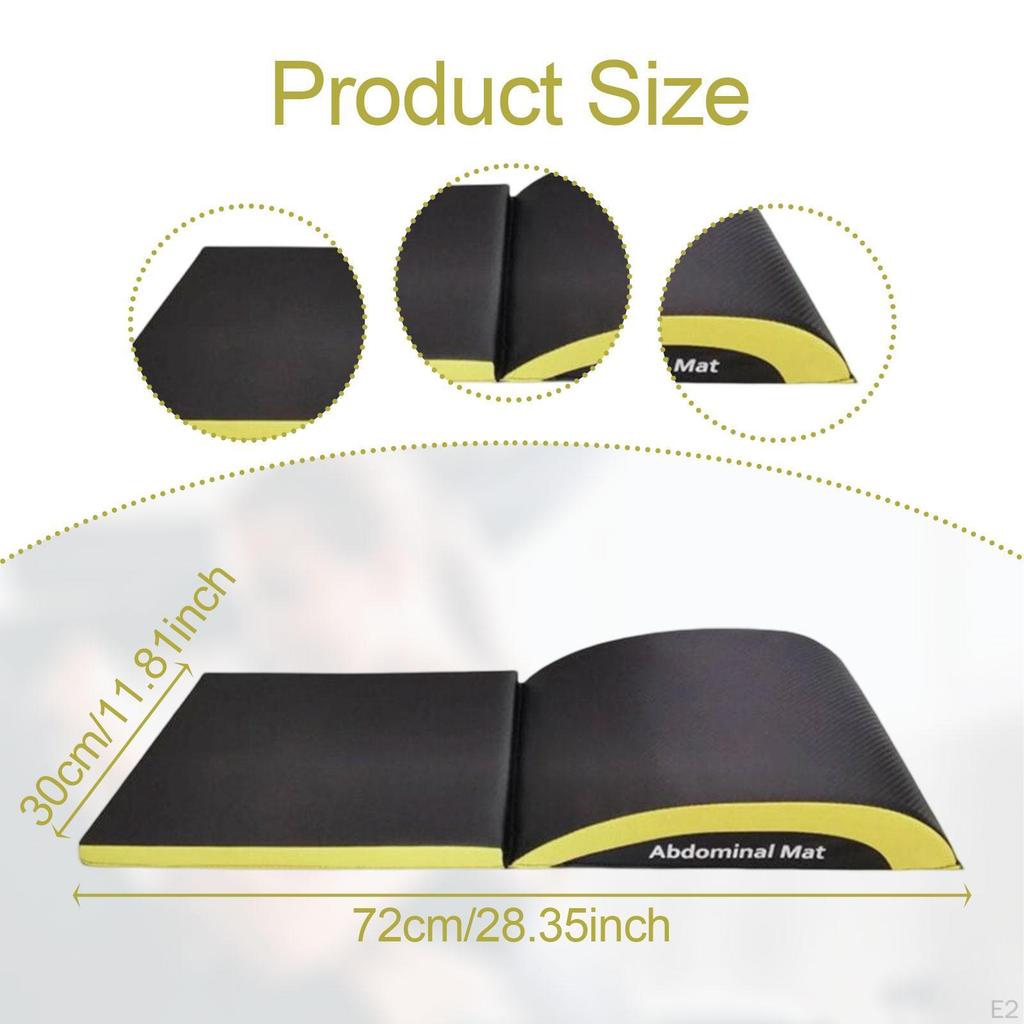 Ab Exercise Mat Abdominal Foldable Full Range Motion Lower Back Support Tailbone Protector Sit