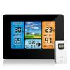 Wetterstation Kabellos Innen Außen Thermometer, Farbdisplay Digitales Thermometer mit Fernsensor, Heimwetterstation mit Barometer Dual