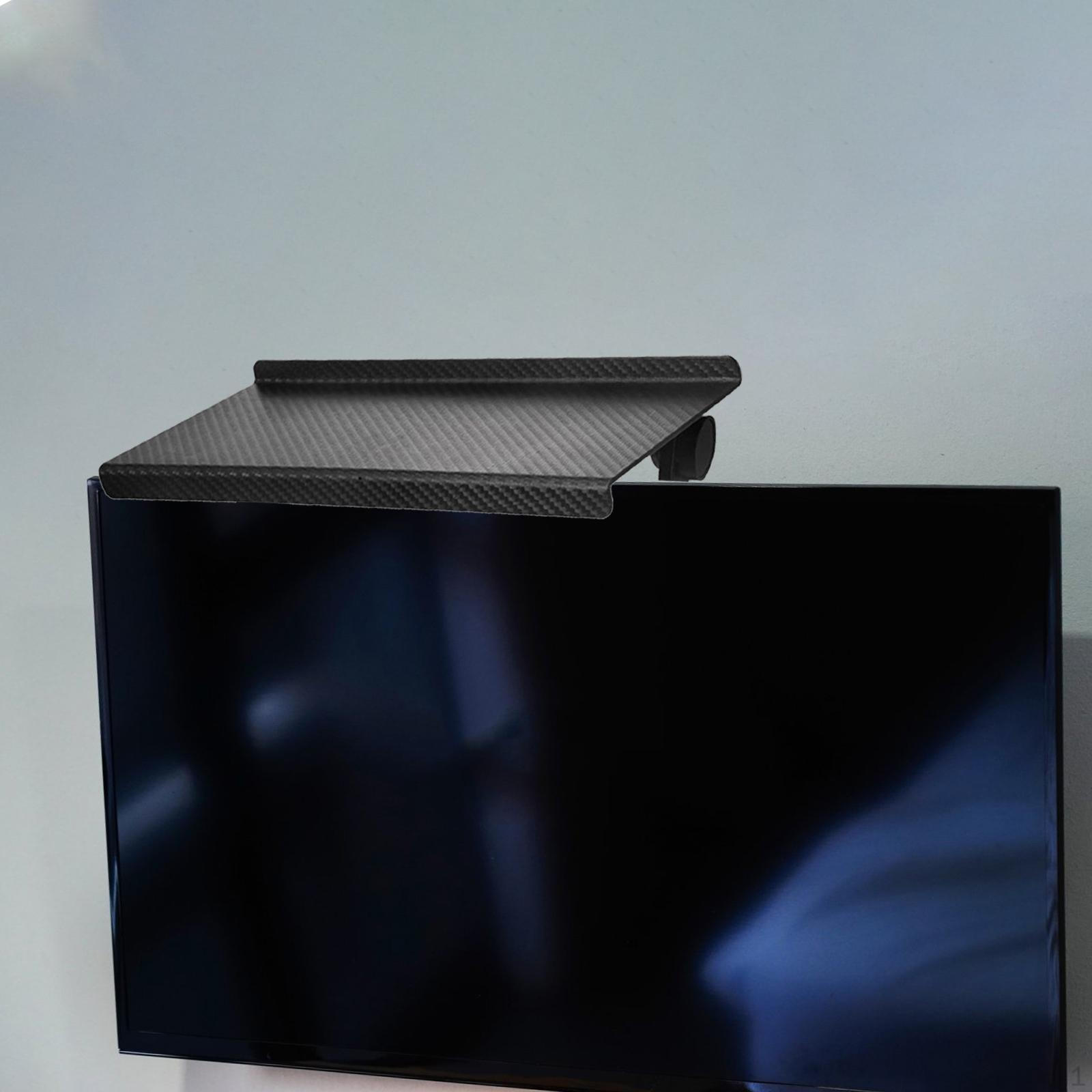 

Полка для экрана компьютера, регулируемая стойка для маршрутизатора телевизора, ограждение для хранения вещей в спальне и кабинете 26cmx11.5cm