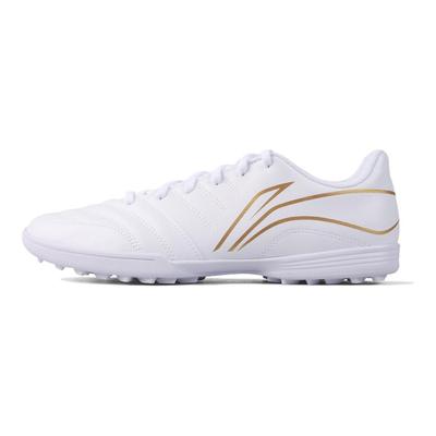 Li Ning Bequeme Freizeit-TF (Gummistollen) Kunstrasen Stoßdämpfende Langlebige Fußballschuhe Unisex Fußballschuhe Platin YSTU039-4