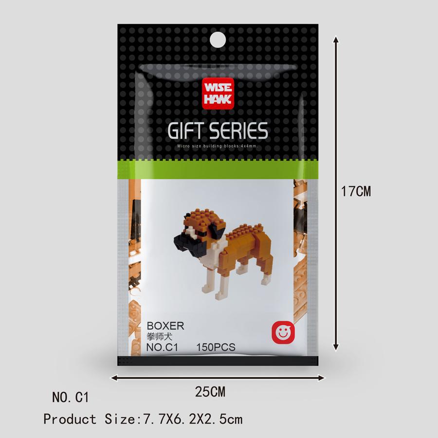 Mini Tiere Mikropartikel Bausteine Diamantsteine Kinderspielzeug Katze Hund Fisch Vögel Modelle Montage Spielzeug Geschenksets