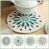 Anti-scalding Round Coaster Non-Slip Pot Pad Table Mats Woven Cotton Placemat  Table Decoration