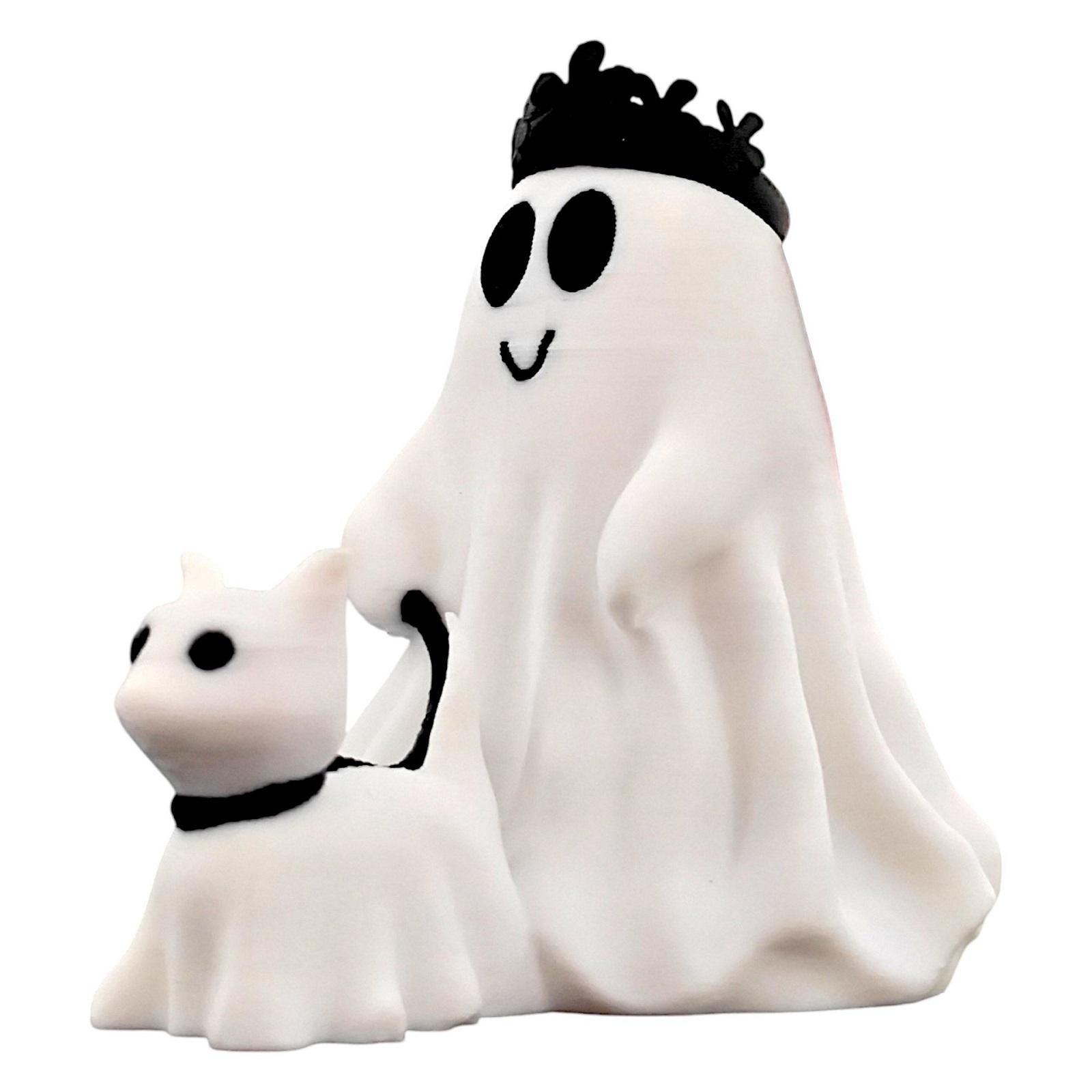 

Halloween Cute Simulation Little Ghosts Walking Dog Decoration Ornament One Size