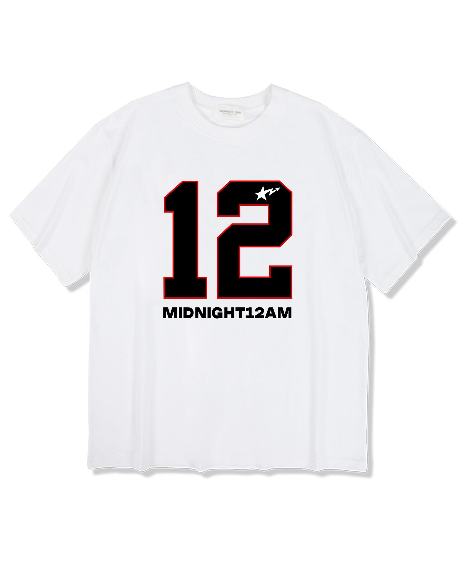 Midnight 12 Am 12-Pointing Short Sleeve T-Shirt White Xl
