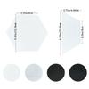 Hexagon Clear Surf Traction Grip Traction Pad Semi-Clear Deck Pad for Surfboards (black-A)