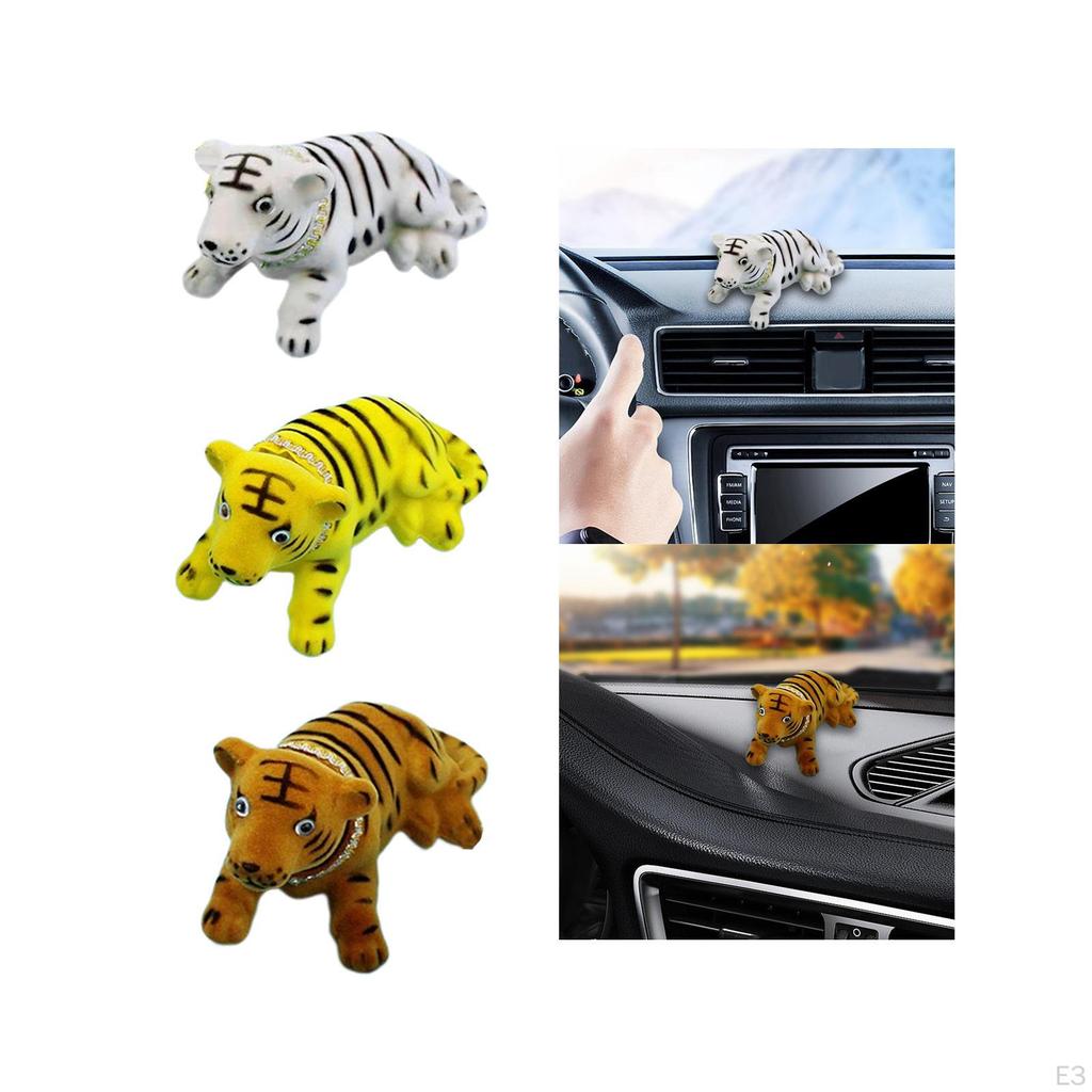 Car Dashboard Nodding Head Tiger Decoration Accessory High Emulation Cute Creative Lover Gift