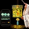 Handmade Snake Year Lantern Chinese Style Portable Luminous Lantern Projection Lantern  Kids' Gift
