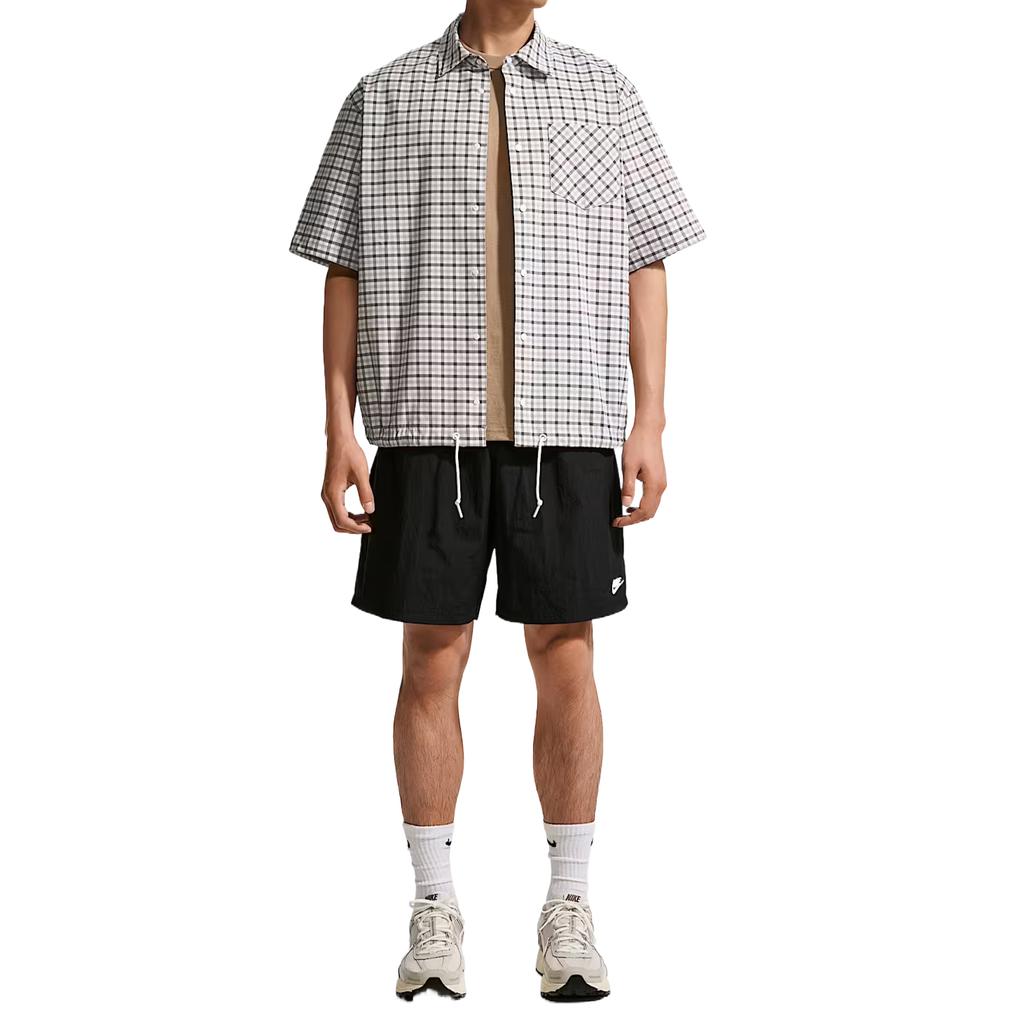 Nike Sportswear Club Plaid Drop Shoulder Casual Comfortable Shirt Men shirts IR7577-009
